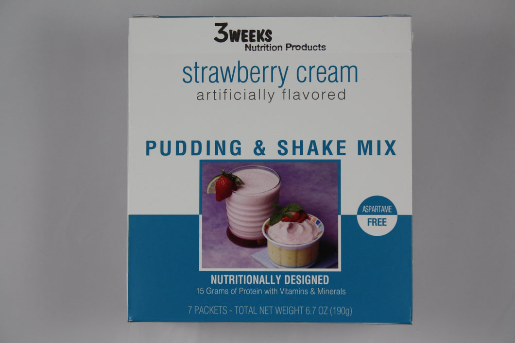 3 Weeks Strawberry Cream Pudding & Shake