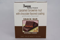 3 Weeks Caramel Brownie Nut Snack Bar (7ct)