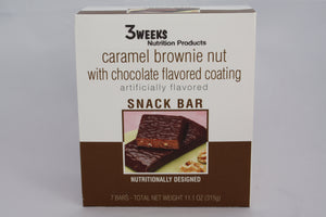 3 Weeks Caramel Brownie Nut Snack Bar (7ct)